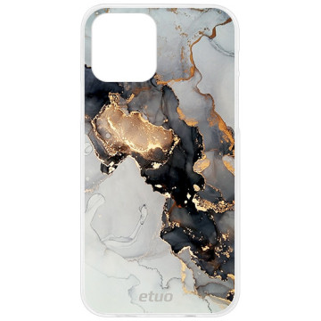 Phone case - casey Design Case - Gold Abstract - Marble with a golden application - white
