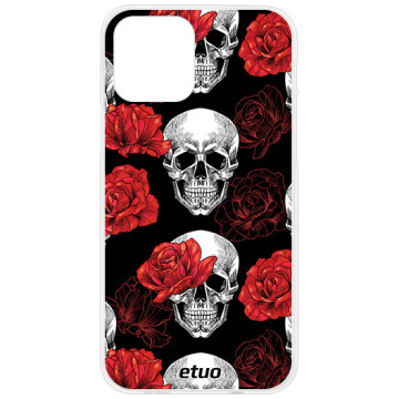 Phone case - casey Design Case - Horror - Skull and Roses - white