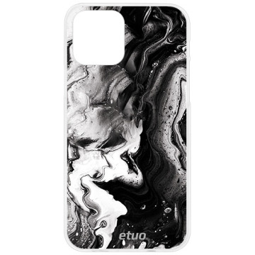 Phone case - casey Design Case - Insta Marble - White-black marble - white