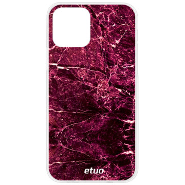 Phone case - casey Design Case - Insta Marble - Crimson marble - white
