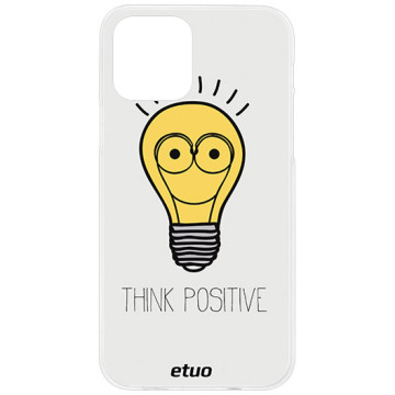 Phone case - casey Design Case - Minimalist - Think Positive - white