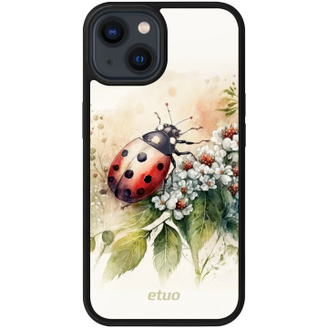 Etui na telefon - casey Glossy Case - Bloom & Buzz - Ladybug among the flowers