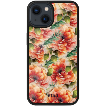 Etui na telefon - casey Glossy Case - Bloom & Buzz - Orange flower pattern