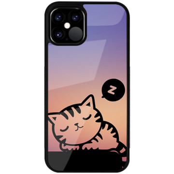 Phone case - casey Glossy Case - Case with cat - Cat sleeping