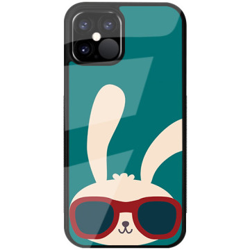 Phone case - casey Glossy Case - Forever Young - Rabbit with glasses