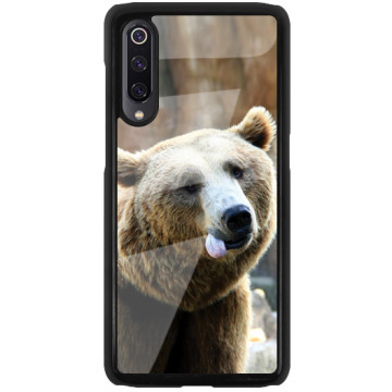 Phone case - casey Glossy Hard Case - Funny Animals - Bear with tongue