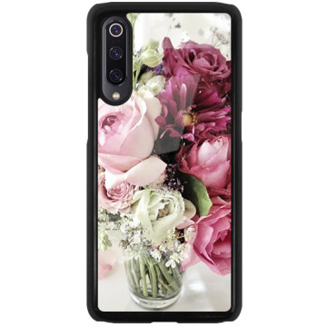 Phone case - casey Glossy Hard Case - Floral Case - Maroon bouquet of roses