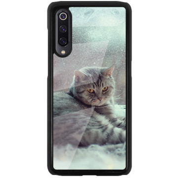 Phone case - casey Glossy Hard Case - Christmas gift - Cat in the snow
