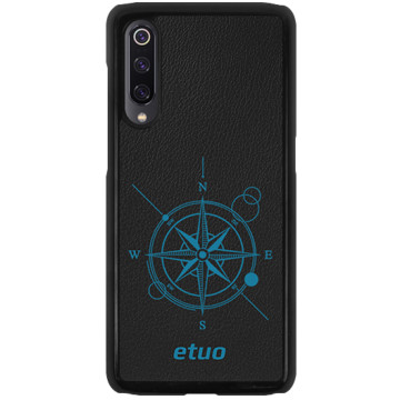 Leather Hard Case - black and blue - Compass