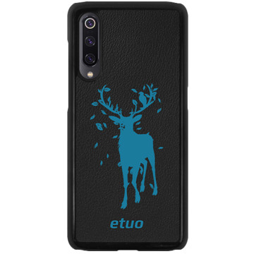 Leather Hard Case - black and blue - Deer