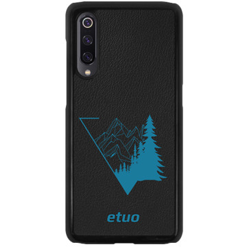 Leather Hard Case - black and blue - The forest