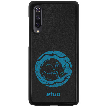 Leather Hard Case - black and blue - Mrs Ostrovia fox