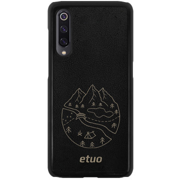 Leather Hard Case - black and golden - Mrs Ostrovia map