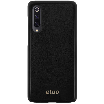 Leather Hard Case - natural - black and golden