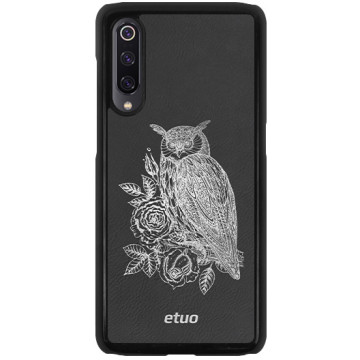 Leather Hard Case - black - Owl