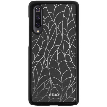 Leather Hard Case - black - Leaves