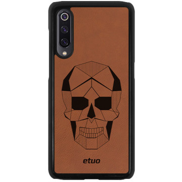 Leather Hard Case - cinnamon brown - Skull