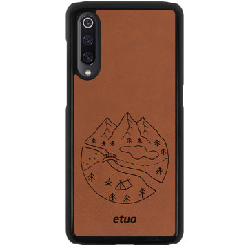 Leather Hard Case - cinnamon brown - Mrs Ostrovia map