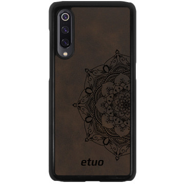 Leather Hard Case - dark chocolate - Mandala