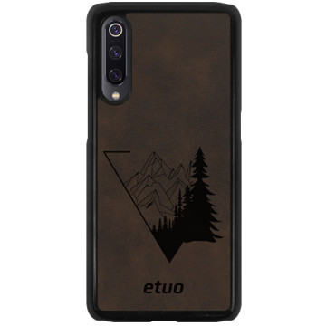 Leather Hard Case - dark chocolate - The forest