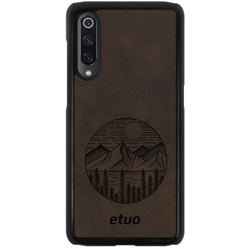 Leather Hard Case - dark chocolate - Mrs Ostrovia mountains