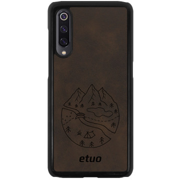 Leather Hard Case - dark chocolate - Mrs Ostrovia map