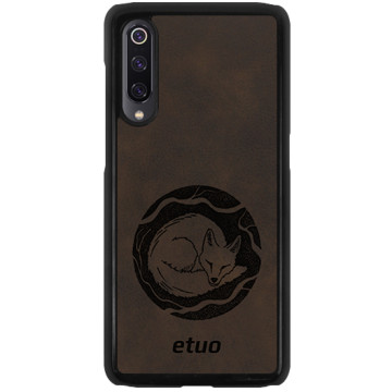 Leather Hard Case - dark chocolate - Mrs Ostrovia fox