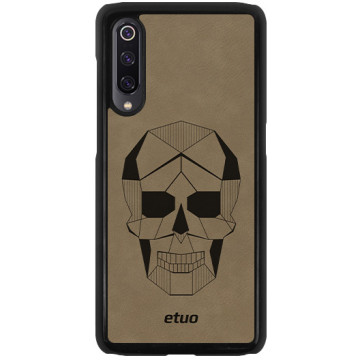 Leather Hard Case - gray - Skull