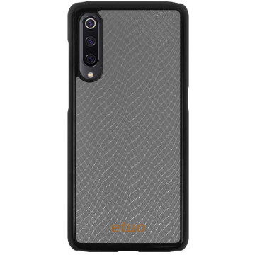 Leather Hard Case - Snake's skin - Gray