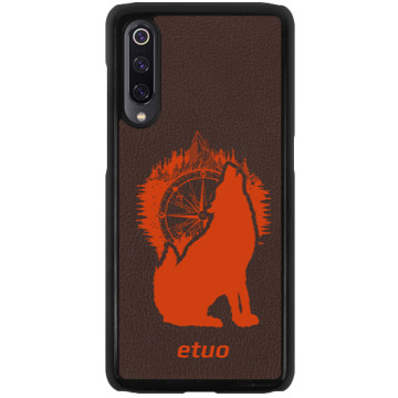 Leather Hard Case - brown-orange - Wolf Mountain
