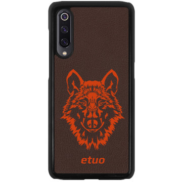 Leather Hard Case - brown-orange - Wolf