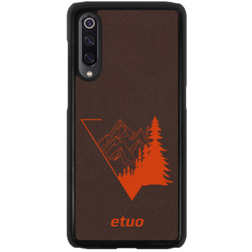 Leather Hard Case - brown-orange - The forest