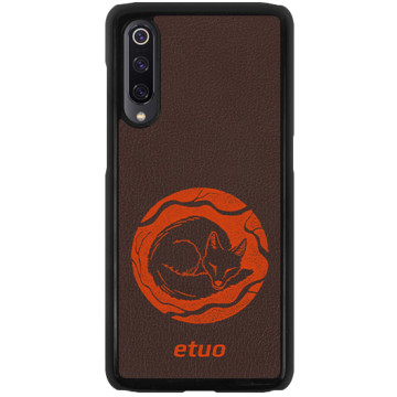 Leather Hard Case - brown-orange - Mrs Ostrovia fox