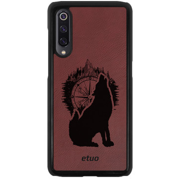 Leather Hard Case - claret - Wolf Mountain