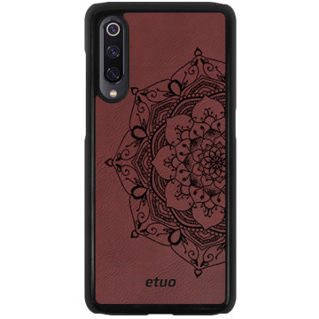 Leather Hard Case - claret - Mandala