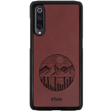 Leather Hard Case - claret - Mrs Ostrovia mountains