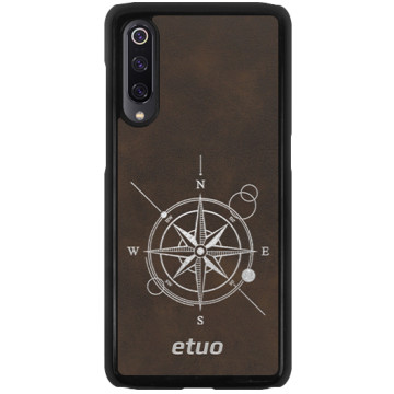 Leather Hard Case - brown and silver - Compass