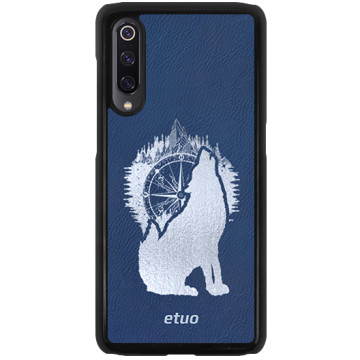 Leather Hard Case - chable blue - Wolf Mountain