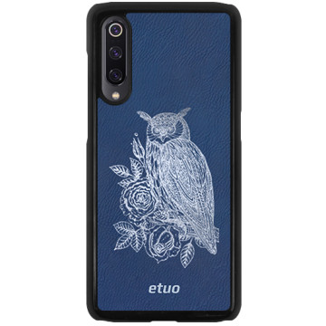 Leather Hard Case - chable blue - Owl