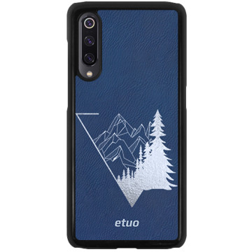 Leather Hard Case - chable blue - The forest