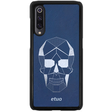Leather Hard Case - chable blue - Skull