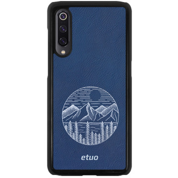 Leather Hard Case - chable blue - Mrs Ostrovia mountains