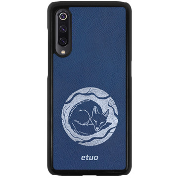 Leather Hard Case - chable blue - Mrs Ostrovia fox