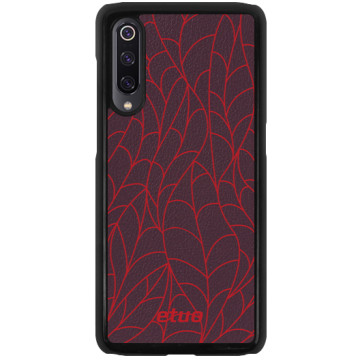Leather Hard Case - berry - Leaves