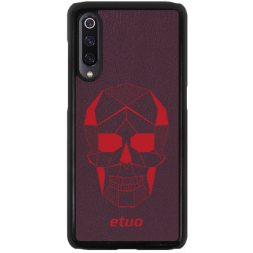 Leather Hard Case - berry - Skull
