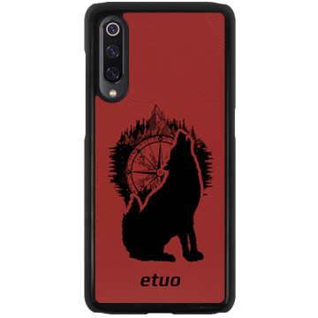 Leather Hard Case - red - Wolf Mountain