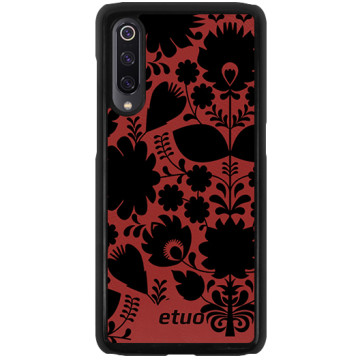 Leather Hard Case - red - Folk flowers