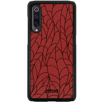 Leather Hard Case - red - Leaves