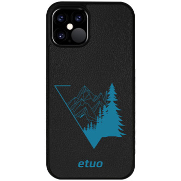 Leather Case - black and blue - The forest