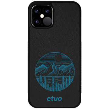 Leather Case - black and blue - Mrs Ostrovia mountains